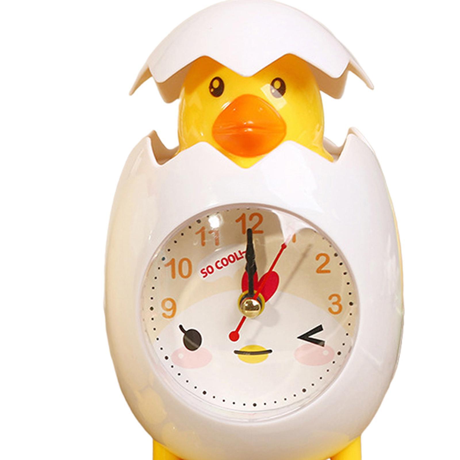 2x Cute Alarm Clock Silent Quartz Movement for Desk Living Room Decor
