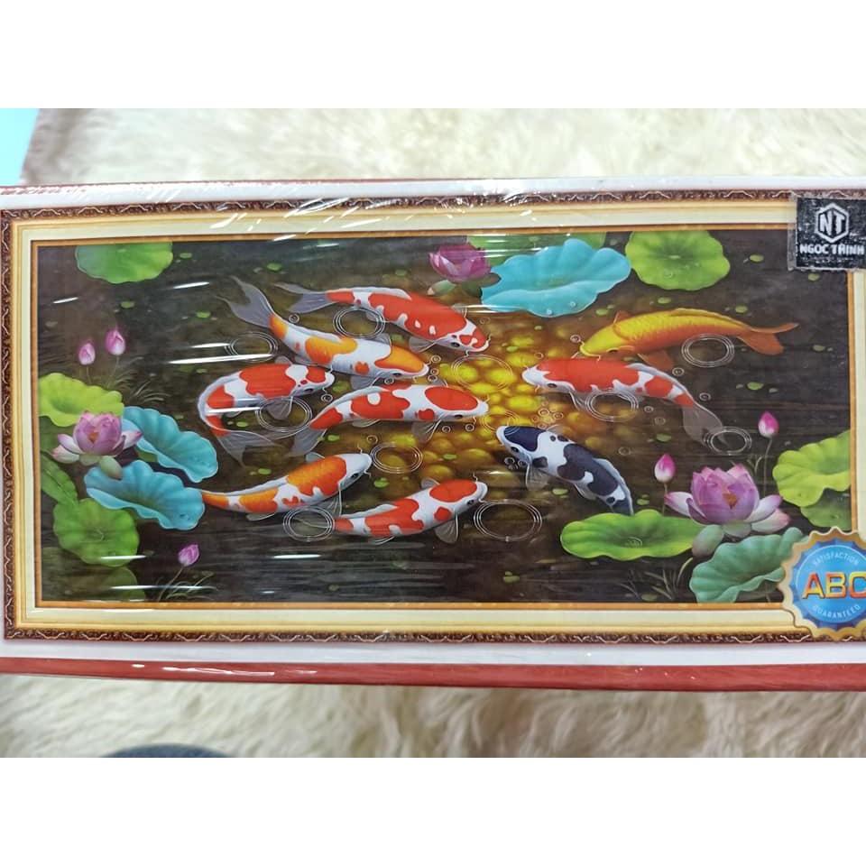 Tranh ĐÍnh Đá Cửu Ngư Quần Hội Y8208 KT: 120cm x 60cm