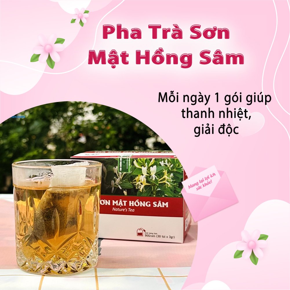 Trà Sơn Mật Hồng Sâm Hộp 30 Túi Lọc Giúp Ăn Khoẻ Ngủ Ngon, Ổn Định Đường Huyết Của Siêu Thị Thiên Nhiên