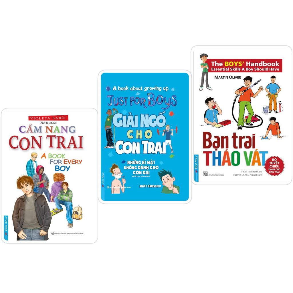 Sách - Combo Cẩm Nang Con Trai + Bạn Trai Tháo Vát + Giải Ngố Cho Con Trai - First News