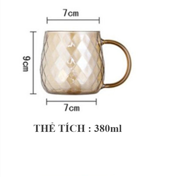 Ly thủy tinh vân 320ml sang trọng