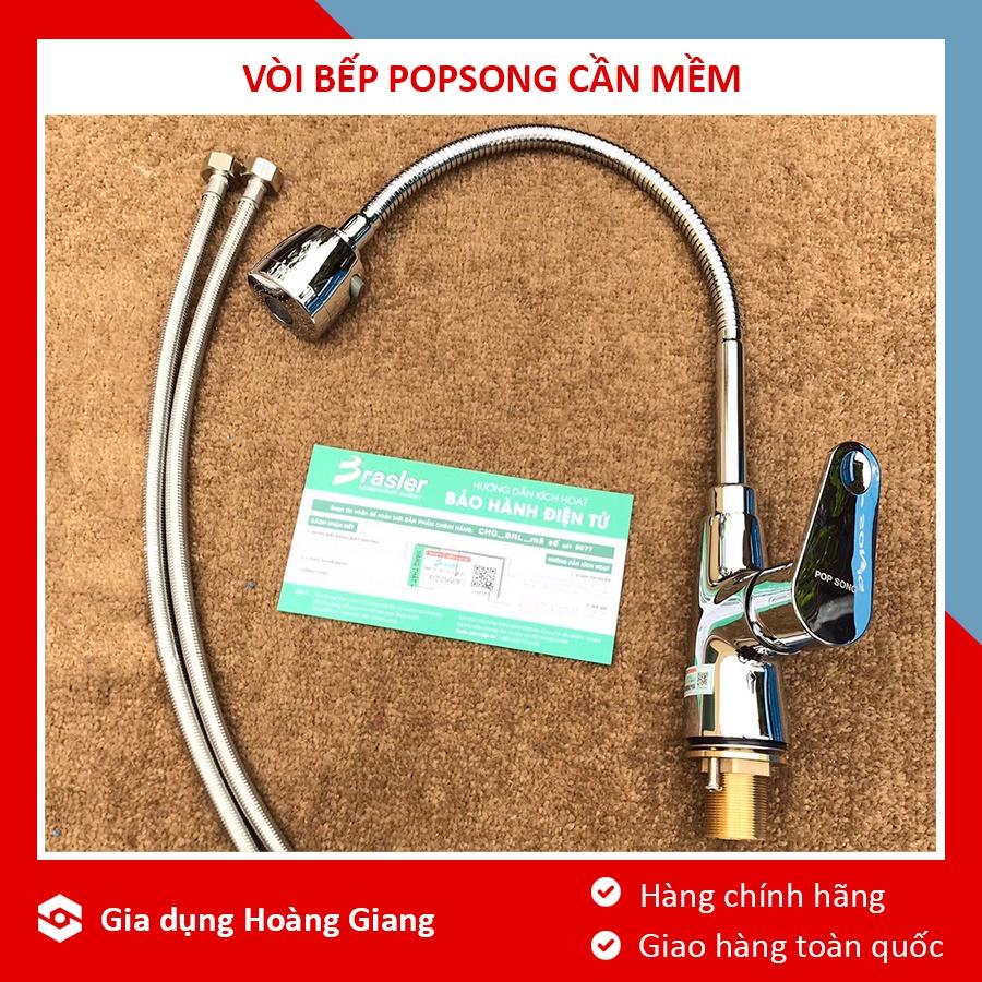 Vòi rửa bát nóng lạnh Pop Song VR6002 cần mềm chính hãng Brasler