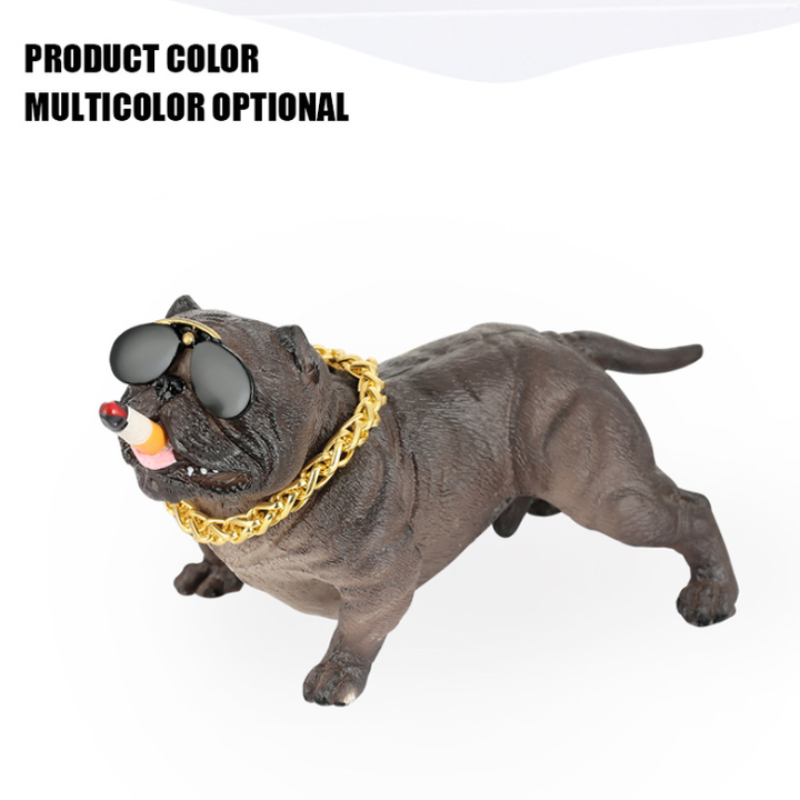 Sản phẩm Tượng chú chó Bull Mỹ ngồ ngộ đáng yêu trang trí cao cấp/ Mã sản phẩm 72608 (Sản phẩm có 4 mầu: Trắng, Đen, T