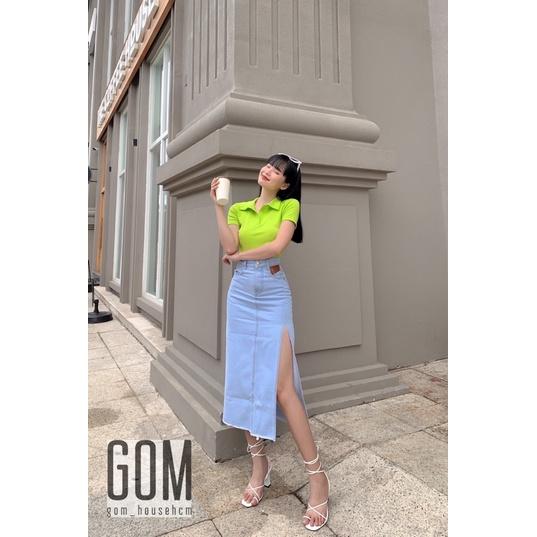 crop polo nút ( ảnh shop chụp)
