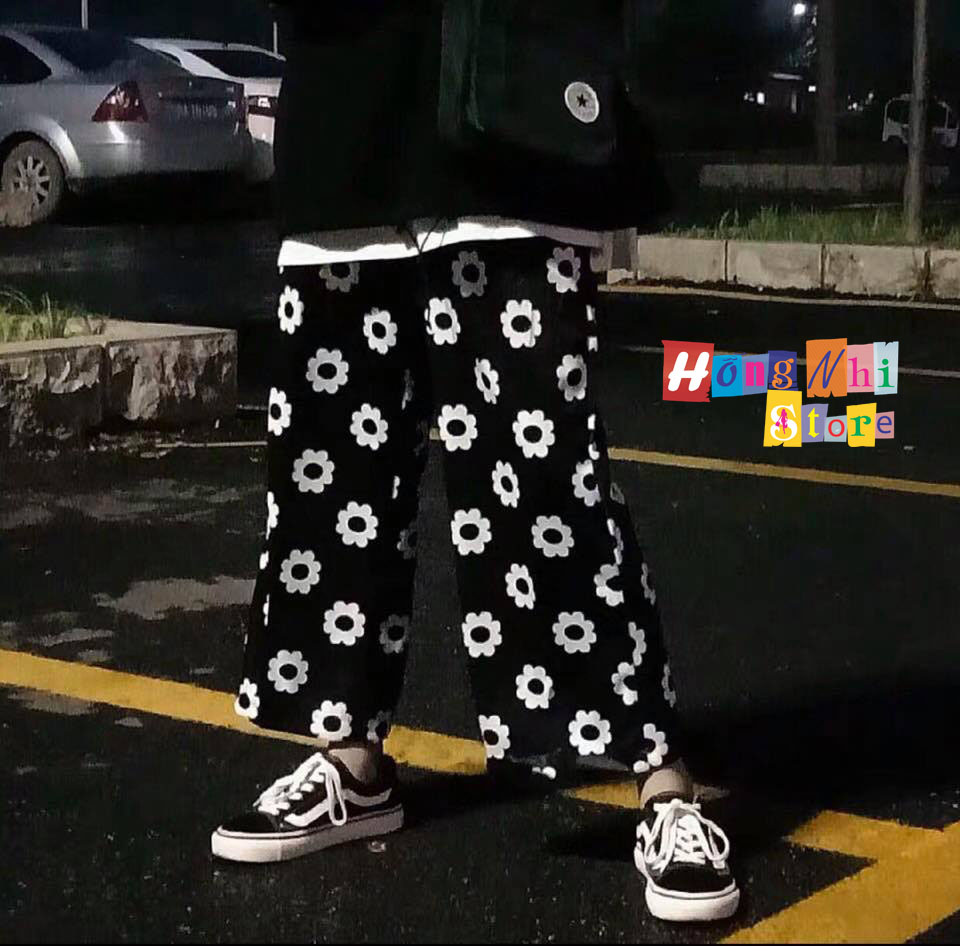 Quần Hoạt Hình Dài Ống Rộng Cartoon Pant Oversize Ulzzang Unisex - MM