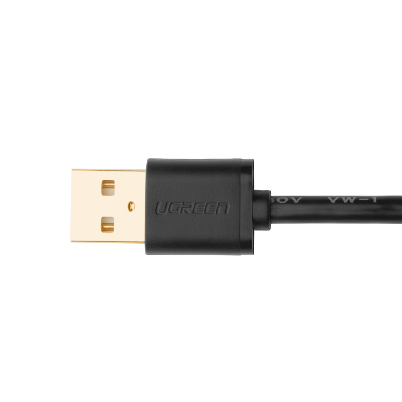 Dây USB 2.0 mạ vàng 2 đầu đực dài 0.25M UGREEN US102 10307 - Hàng Chính Hãng