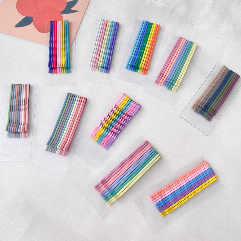 Set 10 Kẹp Tăm Nhiều Màu Sắc Kiểu Hàn Quốc Cực Xinh Xắn
