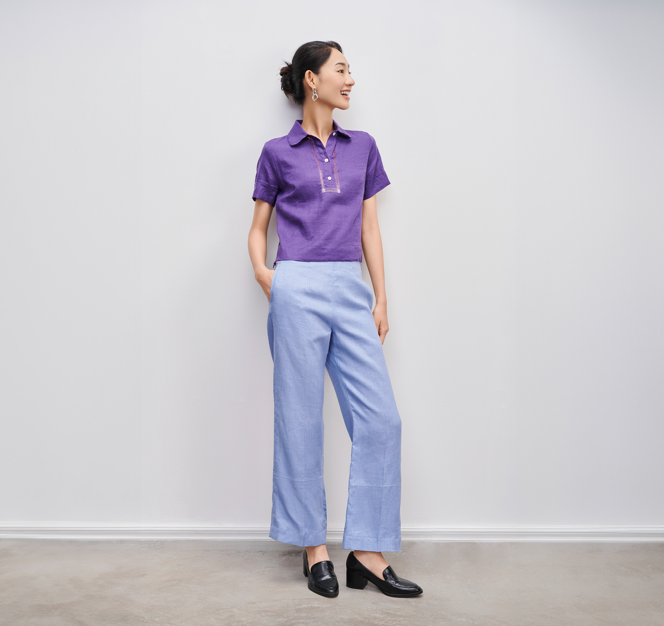 Áo Rua Rút Chỉ Linen Tơ TOP195LIMITED thời trang thiết kế Hity