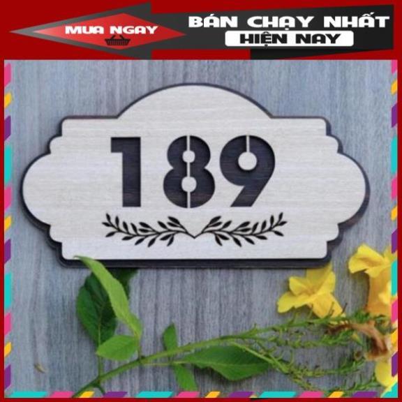 Bảng số phòng bằng gỗ cắt laser (nội dung theo yêu cầu trang trí phòng TRENDDECOR.vn