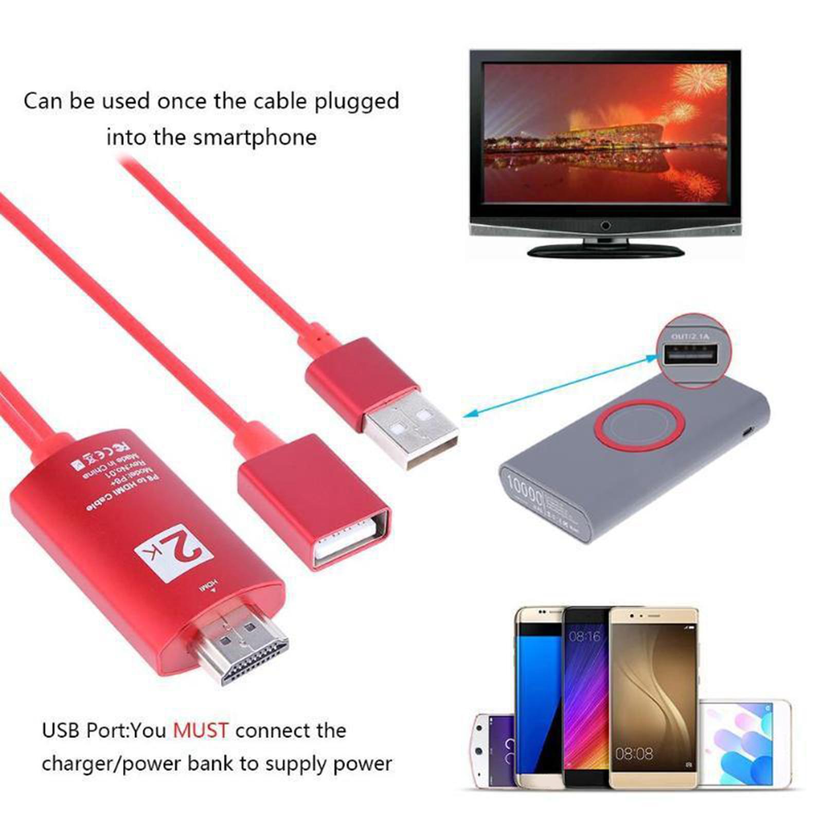 HDMI Cable for iPad, Compatible with to HDMI Adapter, Digital AV Connector 1080P HDMI Cord for X/8/7/6 to TV/Projector/Monitor