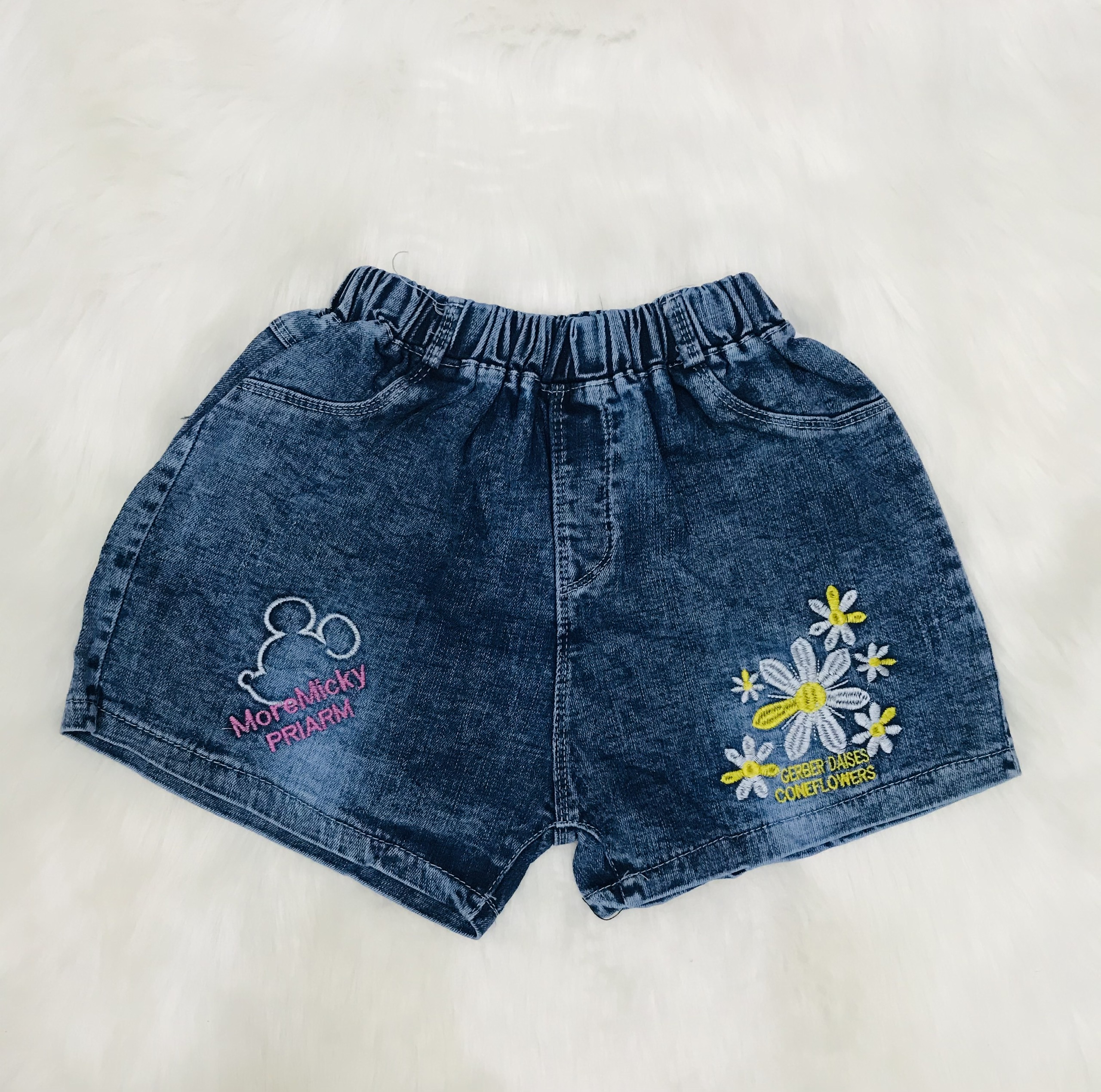 Quần short jean bé gái 4-8 tuổi