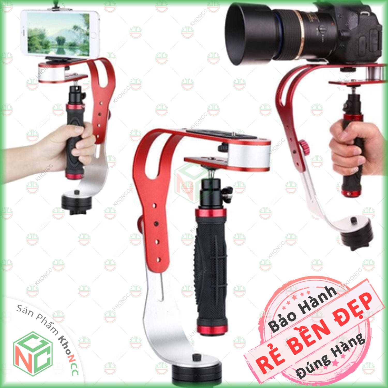 (Chuyên Nghiệp) Tay Cầm Chống Rung Cơ Học KhoNCC Hàng Chính Hãng - Gimbal Stabilizer Steadicam Cho Máy ảnh, Điện Thoại, GoPro - KDHS-4594-SDC