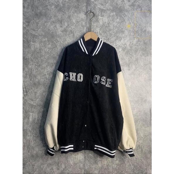 Khoác bomber nhung CHOOSE phối tay ulzanng