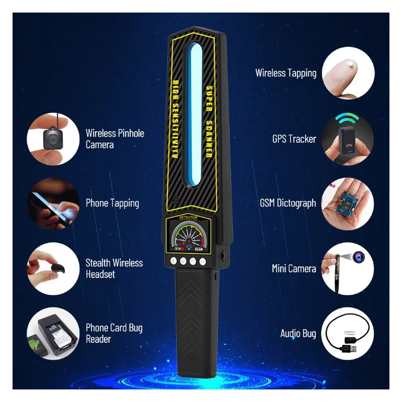 ROGTZ - Thiết bị phát hiện máy ghi âm, camera wifi, từ trường S699 - Máy phát hiện camera , máy ghi âm, định vị S699 - Hàng Chính Hãng