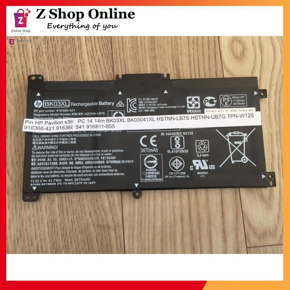 Pin Dùng Cho HP Pavilion x360 14m 14m-ba 14m-ba011dx 14m-ba013dx 14-ba033TX BK03XL Originals