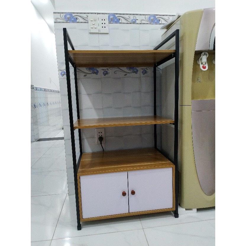 Kệ lò vi sóng, kệ bếp 4 tầng CÓ NGĂN KÉO TỦ