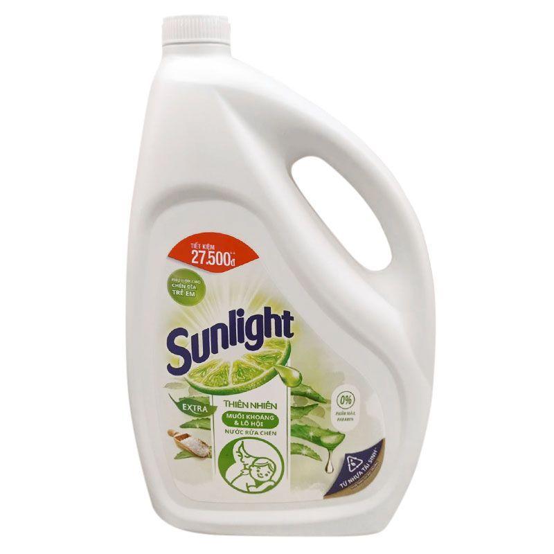 Nước Rửa Chén Sunlight Thiên Nhiên Muối Khoáng & Lô Hội 3.6kg – 8934868162889