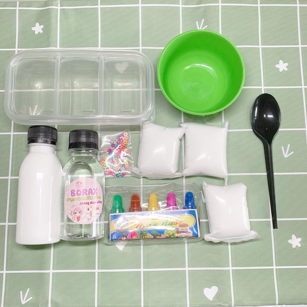 Bộ Kit Làm Slime 8 Món - Tặng Kèm Muỗng - Nguyên Liệu Làm Slime