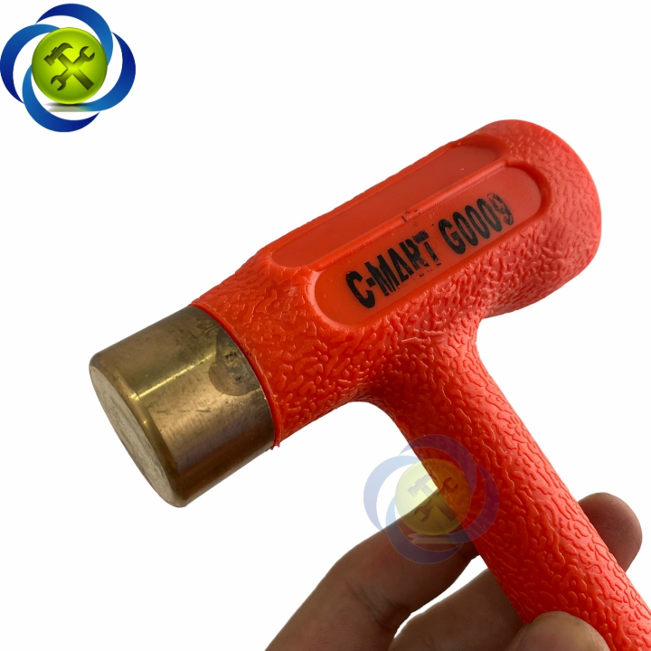 Búa nhựa đầu đồng C-mart G0009 dài 330mm màu cam