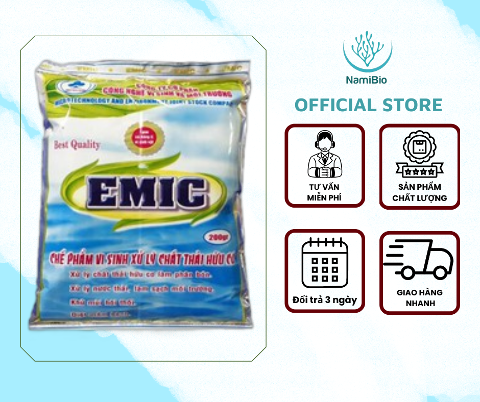 Men vi sinh ủ rác thải nhà bếp EMIC chế phẩm vi sinh ủ phân, khử mùi hôi
