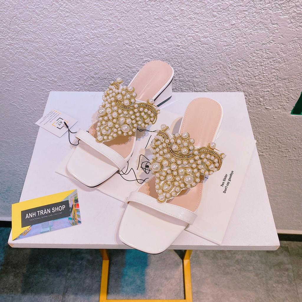 DÉP GÓT VUÔNG DA BÓNG QUẢNG CHÂU CAO CẤP