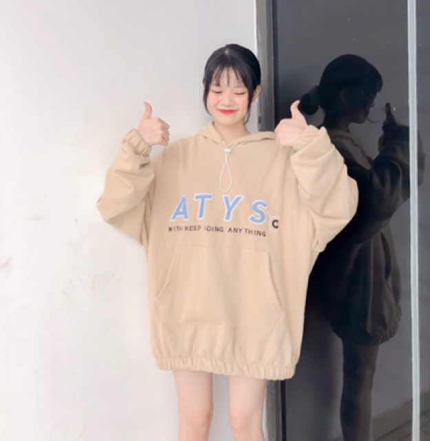 Áo hoodie atys màu xanh unisex ullzang, Áo khoác hoodie in logo nổi ATYS thun nỉ ngoại form 70kg  Chất nỉ dày mịn bao đẹp, Áo hoodie ATYS sẵn hàng Chất nỉ ngoại siu đẹp Phom to đại tay bồng form thụng