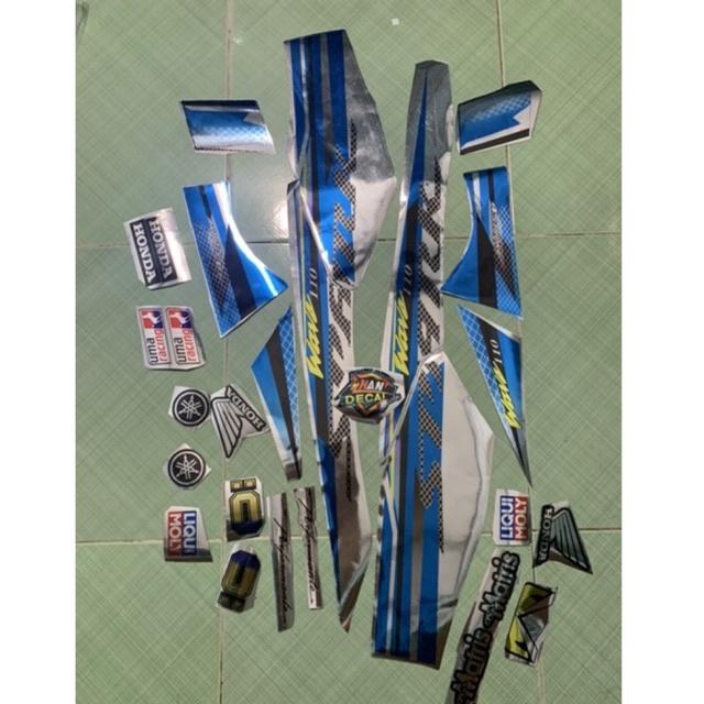 Tem wave 110 spark xanh bạc crom