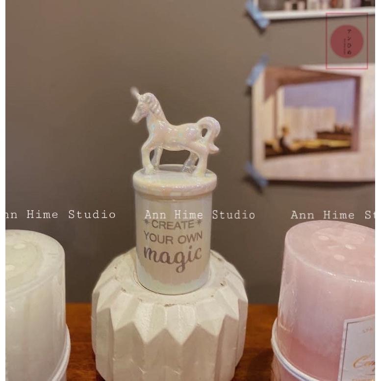 Nến Thơm Phòng Unicorn Kì Lân Óng Ánh Chính Hãng Claire's Nến Thơm Candle Xuất Mỹ