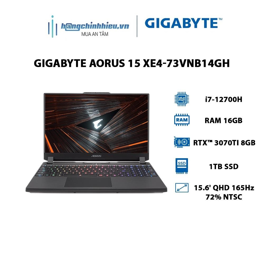 Laptop Gigabyte AORUS 15 XE4-73VNB14GH i7-12700H|16GB|GeForce RTX 3070Ti 8GB Hàng chính hãng