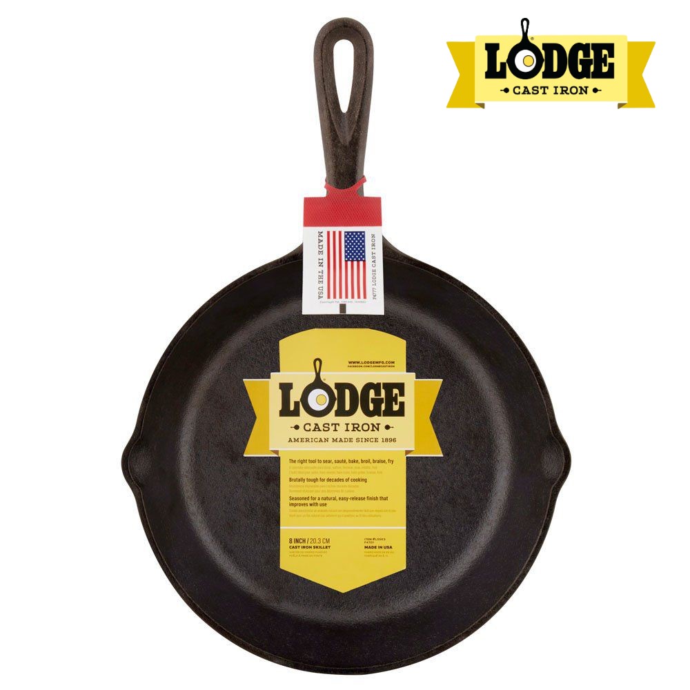 Chảo gang đúc chính hãng Lodge 20.3 cm - L5SK3. Chảo dùng nướng, chiên, xào, áp chảo thực phẩm