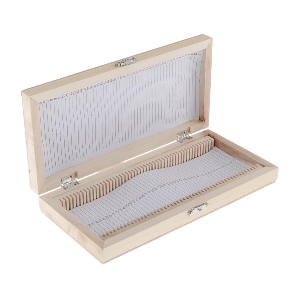 Kính Hiển Vi Trượt Bảo Quản Hộp Gỗ Mẫu Vật Giữ Bộ 50 Hộp Bảo Quản