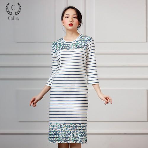 Đầm thun suông Callia tay lửng Riko