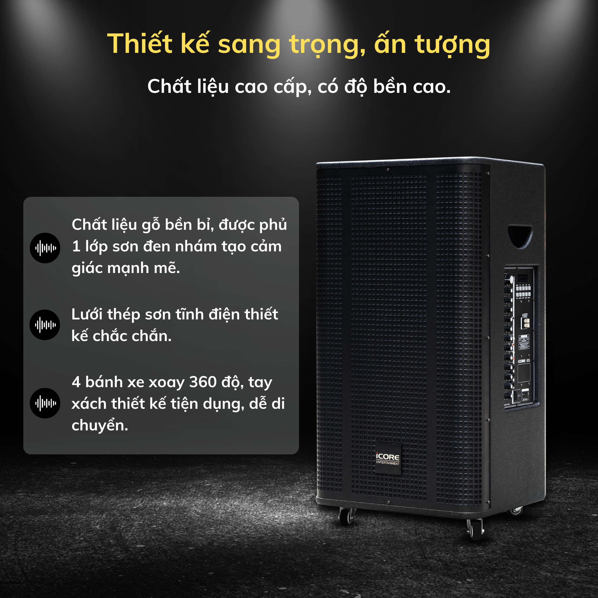 Loa Kéo Karaoke iCore i15 - Hàng Chính Hãng