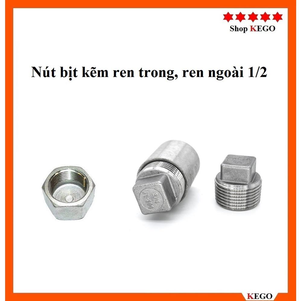 Nút bịt kẽm ren trong, ren ngoài, đầu bịt ống nước 1/2 phi 21