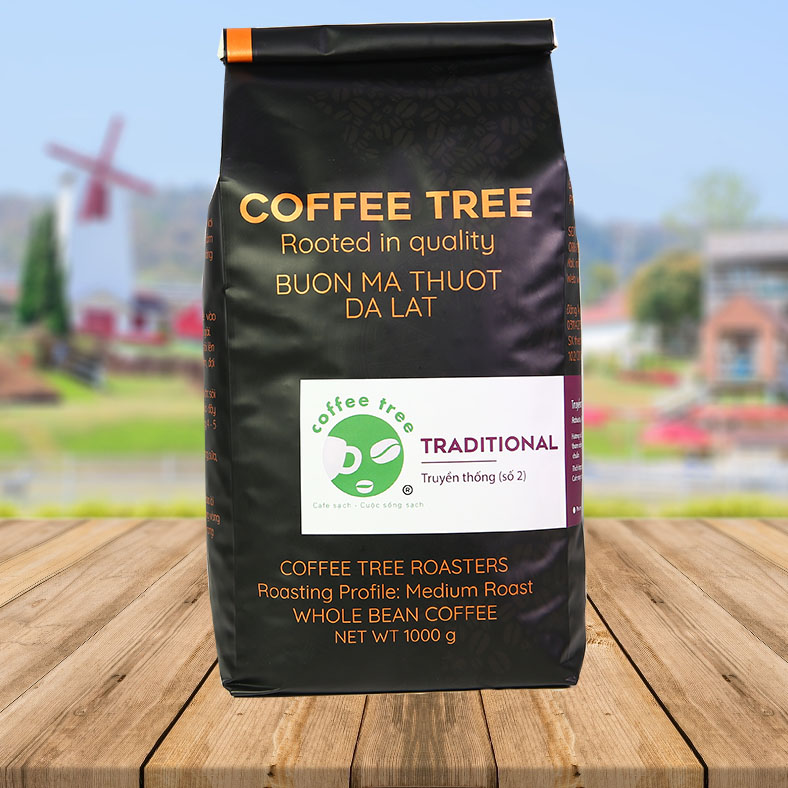 Hình ảnh Cà phê hạt 100% nguyên chất truyền thống số 2 Coffee Tree 1kg đậm đà, thơm ngon, gu vừa