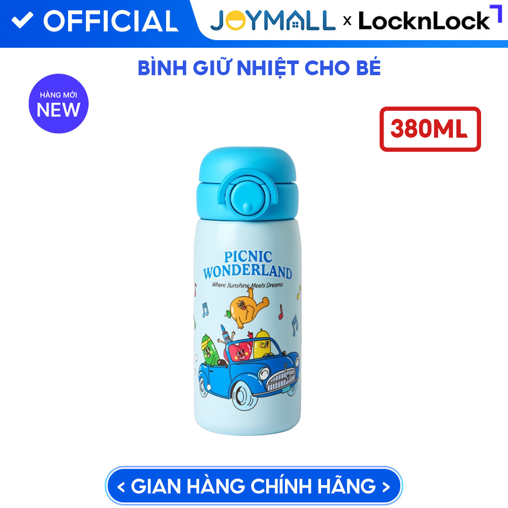 Bình giữ nhiệt LocknLock inox STS316L 380ml cho bé Balloon Friends School Fit Tumbler LHC3384 - Hàng Chính Hãng - JoyMall