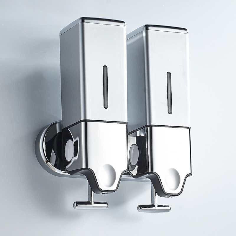 Hộp đôi bạc Vuông đựng nước xà bông cao cấp