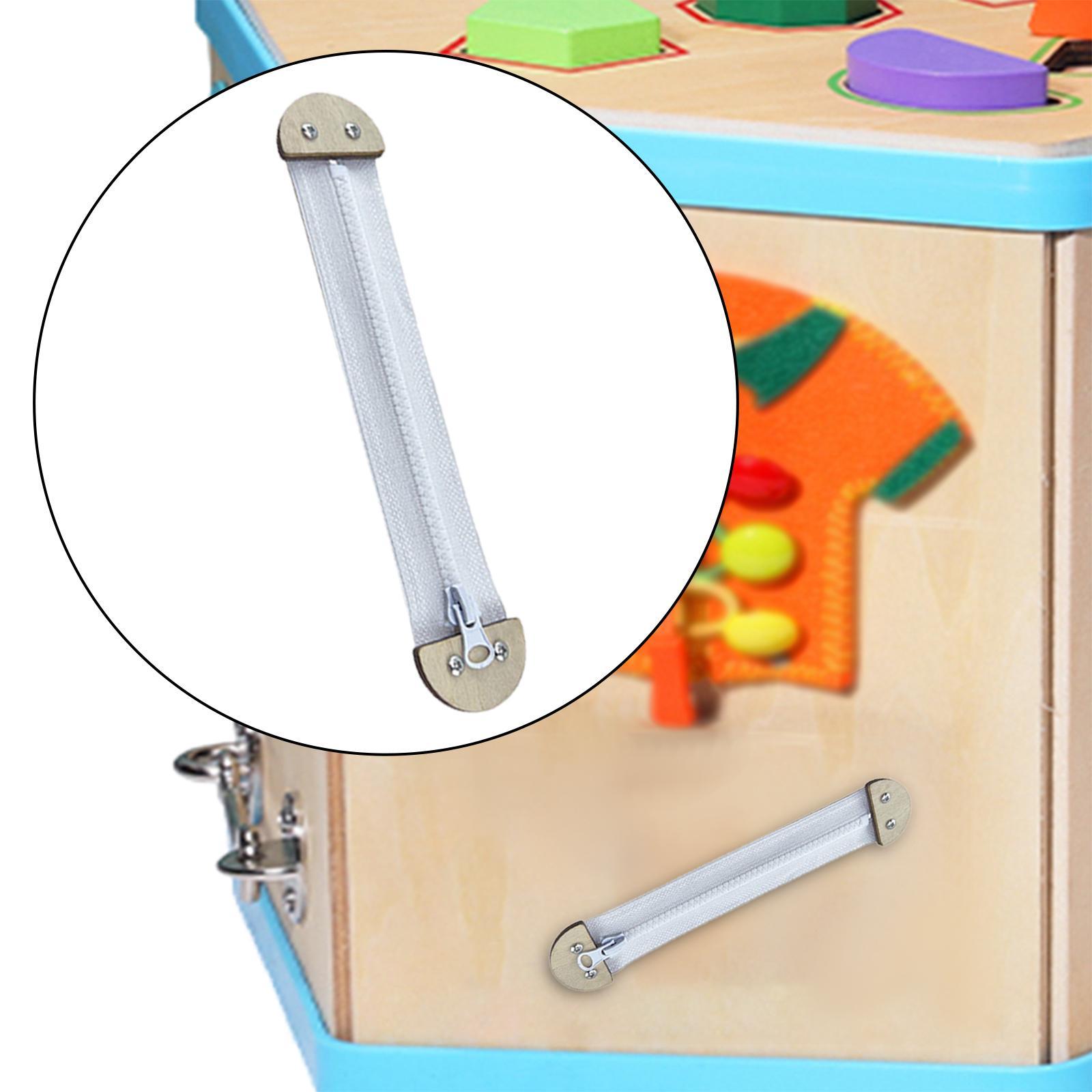 Wooden Sensory Board Parts Zipper Early Learning Educational Toy Children Busy Board DIY Toy Wooden Montessori Toy for Toddlers Boy Gift