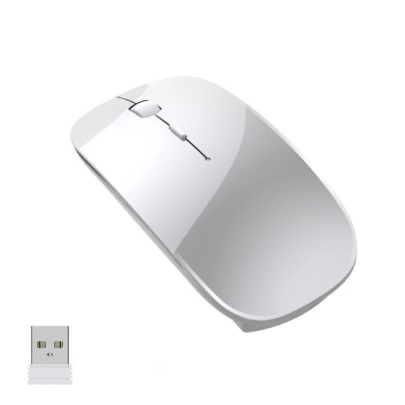 1 Chuột không dây Sạc USB 2.4G Không Ồn Cho Laptop / PC / Điện Thoại Thông Minh