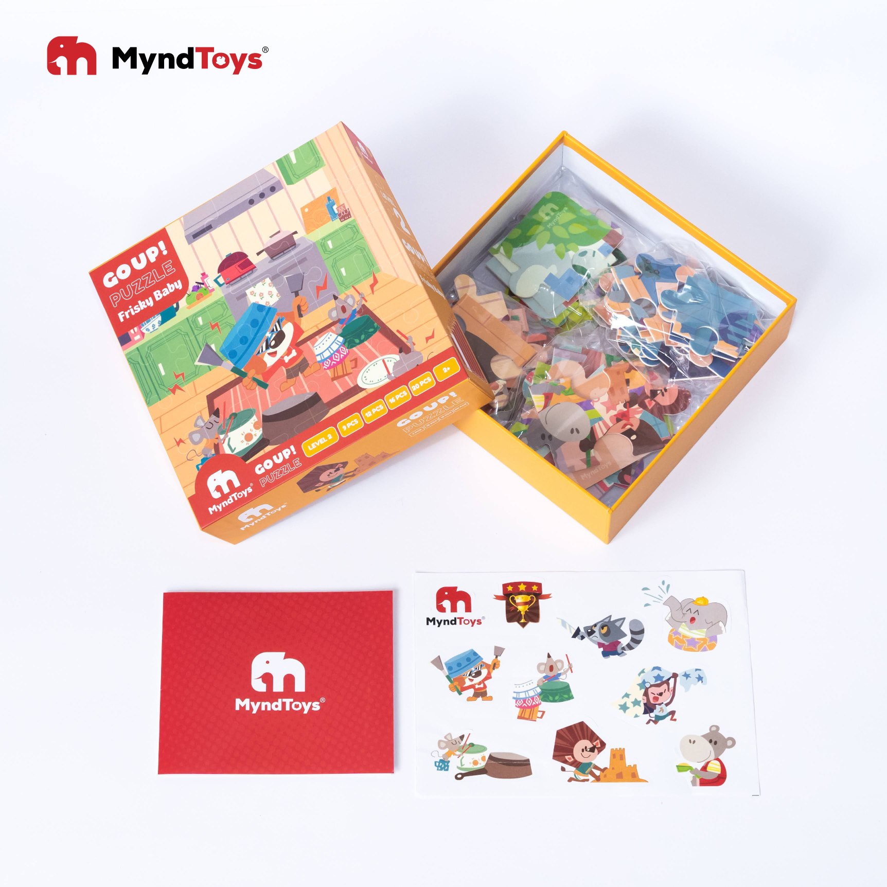 Đồ Chơi Xếp Hình Myndtoys - Go Up! Puzzle Level 2 - Frisky Baby Dành Cho Các Bé Từ 2 Tuổi