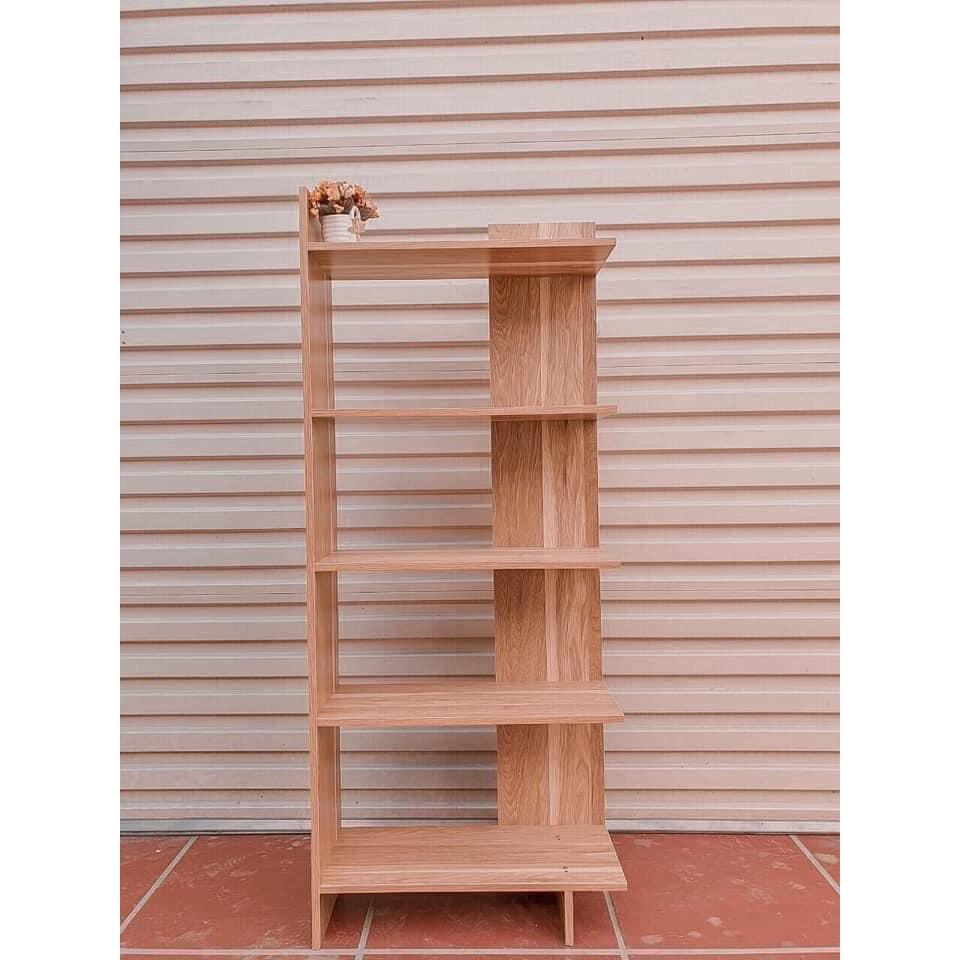 Kệ Sách Gỗ 5 Tầng Để Đồ Kiêm Kệ Góc Tường