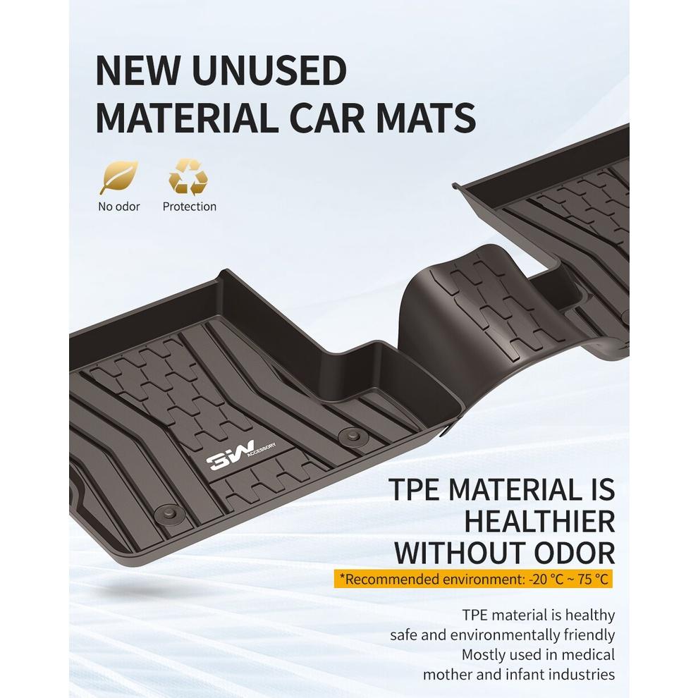 Thảm lót sàn xe ô tô Lincoln MKZ 2011 - đến nay Nhãn hiệu Macsim 3W chất liệu nhựa TPE đúc khuôn cao cấp - màu đen