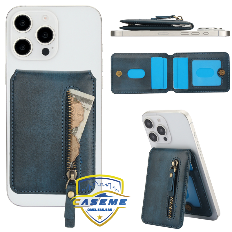 Ví đựng thẻ Mag safe Caseme chặn RFID kiêm chân đế cao cấp - Hàng chính hãng