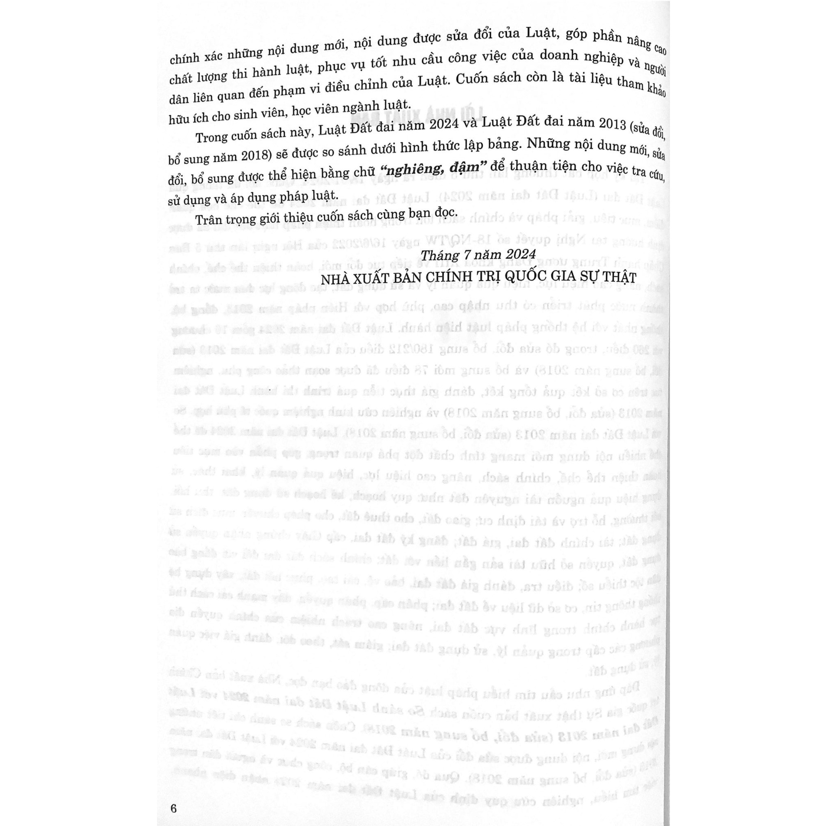 So sánh Luật Đất đai năm 2024 với Luật Đất đai năm 2013 (sửa đổi, bổ sung năm 2018)
