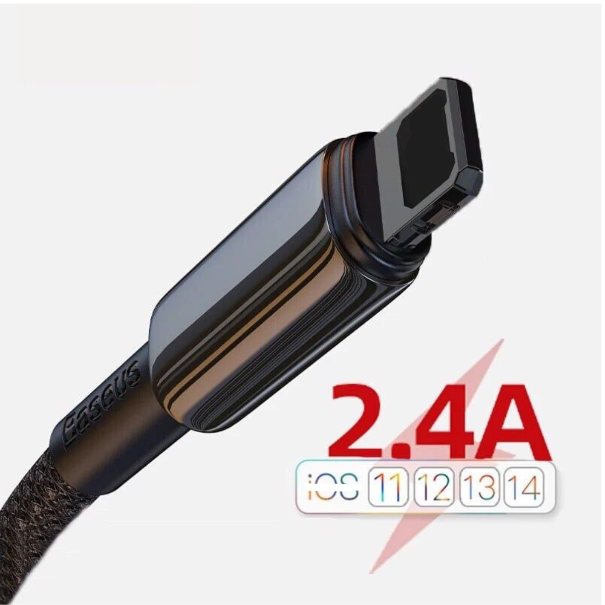 Cáp sạc nhanh truyền dữ liệu Baseus Tungsten Gold Fast Charging Data Cable dùng cho i-Phone/i-Pad (USB to IP 2.4A) CALWJ-A01- Hàng chính hãng