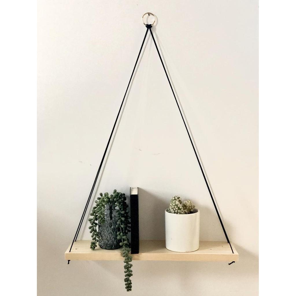 Set 3 kệ treo tường kệ trang trí kệ treo dây kệ gỗ kệ đựng đồ
