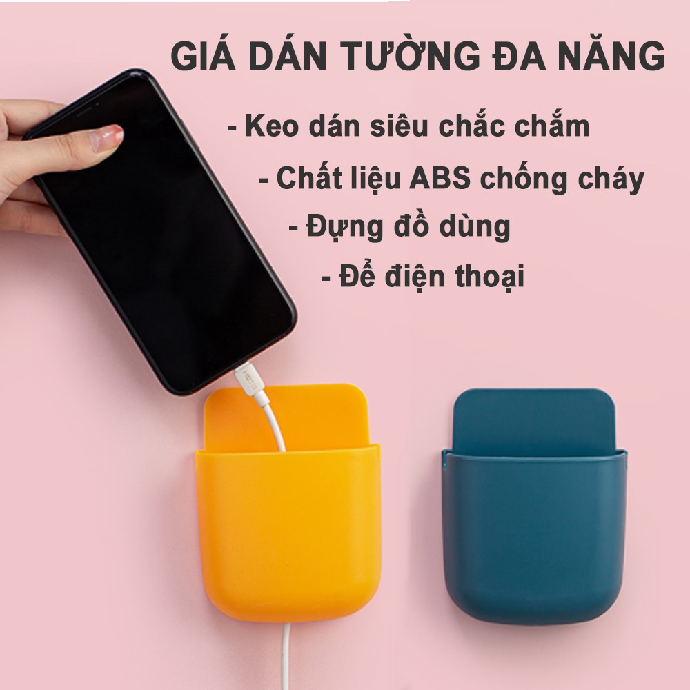 Khay, ống cắm điều khiển điều hòa, tivi, cắm bút không cần khoan đục vô cùng tiện dụng( giao màu ngẫu nhiên)