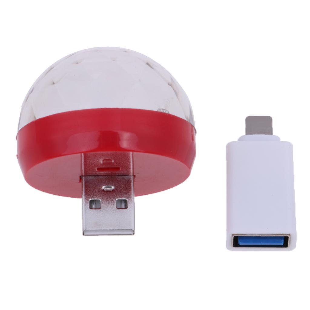 2xUSB Mini  for Home Party   DJ Lighting Red