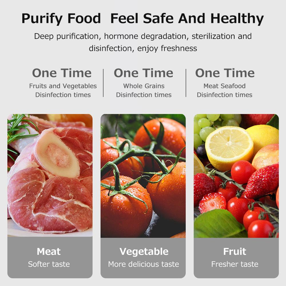 Máy Rửa Thực Phẩm Hộ Gia Đình Nhỏ Ipx7 Chống Nước 4400Mah Sạc Từ Tính Usb