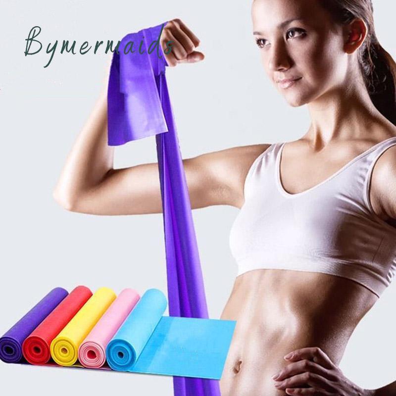 ByMerMaids tập luyện các dải sức đề kháng cao cấp cao su tập thể dục yoga thể thao đàn hồi tập thể dục mở rộng thiết bị tập thể dục Color: Green Size: 1500mmx150mmx0.35mm  Quantity of Items in Set: 1 PCS
